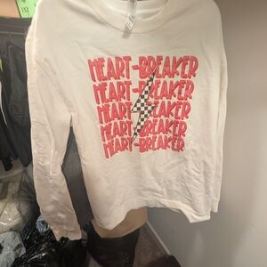 White Heartbreaker Graphic Tee